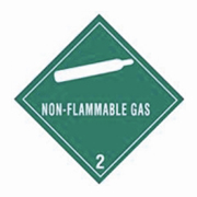 4x4"Non-Flamable Gas - Hazard Class 2 Label rl/500