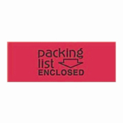 2x3"Packing List Enclosed (F-red / black) Label rl/500
