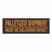 3x10"Palletized Shipment (black / orange) Label rl/500