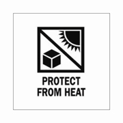 3x4"Protect From Heat (sun / box) Label rl/500