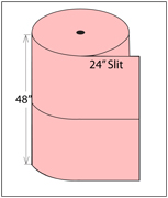 Pink Anti-Static Bubble 3/16"x48"x750' 24"-Slit