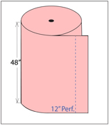 Pink Anti-Static Bubble 3/16"x48"x750' 12"-Perf