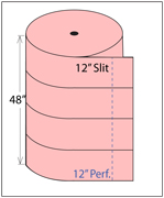 Pink Anti-Static Bubble 1/2"x48"x250' 12"-Slit 12"-Perf