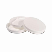 White 8" Plastic End Cap cs/100