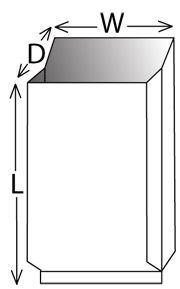 2 mil Gusseted Plastic Poly Bag 7x4x18" Clear cs/1000