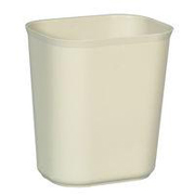 Fire-Resistant Fiberglass Wastebaskets 14-qt. (Beige) 1/ea