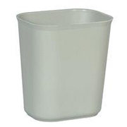 Fire-Resistant Fiberglass Wastebaskets 14-qt. (Gray) 1/ea