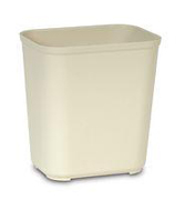 Fire-Resistant Fiberglass Wastebaskets 28-qt. (Beige) 1/ea