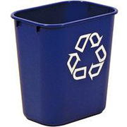 Deskside Paper Recycling Containers 13-5/8 qt. (Blue) 1/ea