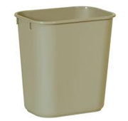 Deskside Plastic Wastebaskets 13-5/8 qt. (Beige) 1/ea