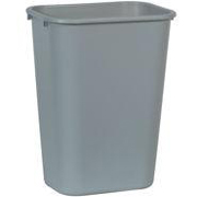Deskside Plastic Wastebaskets 41-1/4 qt. (Gray) 1/ea