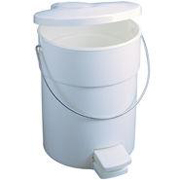 Fire-Safe Plastic Step-On Receptacle 4-1/2 gal. White 1/ea