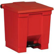 Fire-Safe Plastic Step-On Receptacle 8-gal. Red 1/ea