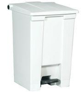Fire-Safe Plastic Step-On Receptacle 12-gal. White 1/ea