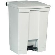 Fire-Safe Plastic Step-On Receptacle 18-gal. White 1/ea