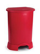 Plastic Medical Waste Step-On Containers 30-gal. Red 1/ea