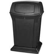 Rangerl® 45-Gallon Hooded-Top Container with Two Doors (Black) 1/ea