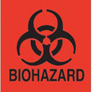 Biohazard Identification Decals for Waste Containers, English only 1/ea
