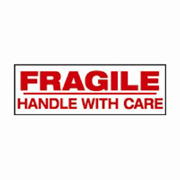 2-mil Printed Box Tape (Fragile Handle w/Care) 2"x110-yds. cs/36