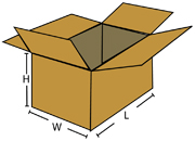 Corrugated Box (RSC) 30x30x15 10" ECT40 Multi-Depth 1/ea (T)