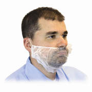 White Polypropylene Disposable Beard Covers (L) cs/1000