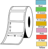 ANNY 3-in. Core Thermal   Transfer Labels - Colors  <font color=red>Ribbon Required</font>